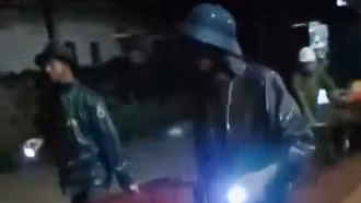 Mưa lũ tại xã Quang Kim