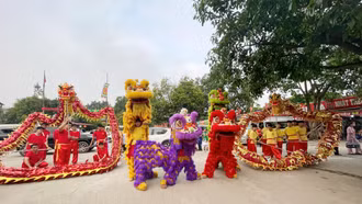 Trực tiếp: Lễ rước kiệu từ đền Cô Tân An sang đền Bảo Hà 