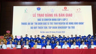 Bàn giao 42 bác sĩ chuyên khoa cấp I về công tác tại 26 huyện khó khăn, biên giới