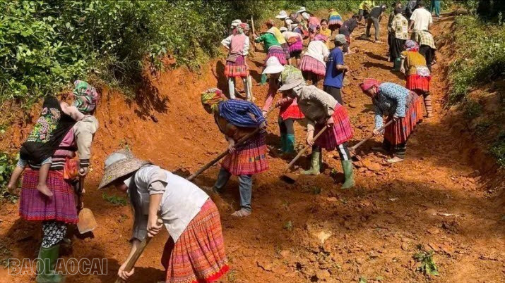 Giai đoạn 2021 - 2024, xã Phình Hồ đã mở mới gần 22 km đường giao thông.