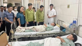 Đoàn công tác của tỉnh thăm hỏi, động viên 2 nạn nhân bị thương trong mưa lũ