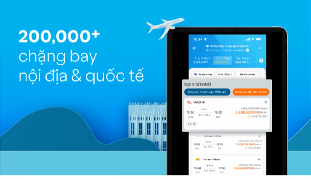 Săn vé Vietnam Airlines chuẩn xịn nhanh chóng trên Traveloka ảnh 1