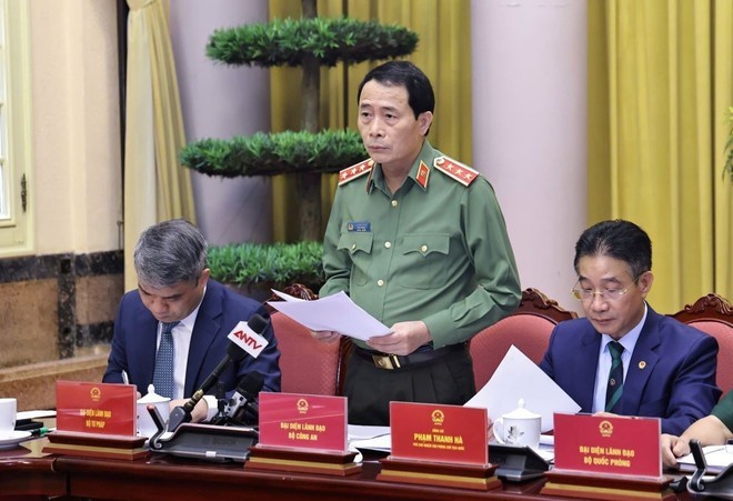 Thượng tướng Lê Quốc Hùng, Thứ trưởng Bộ Công an phát biểu Thượng tướng Lê Quốc Hùng, Thứ trưởng Bộ Công an phát biểu
