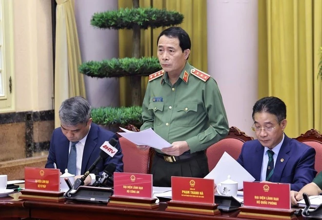 Thượng tướng Lê Quốc Hùng, Thứ trưởng Bộ Công an phát biểu