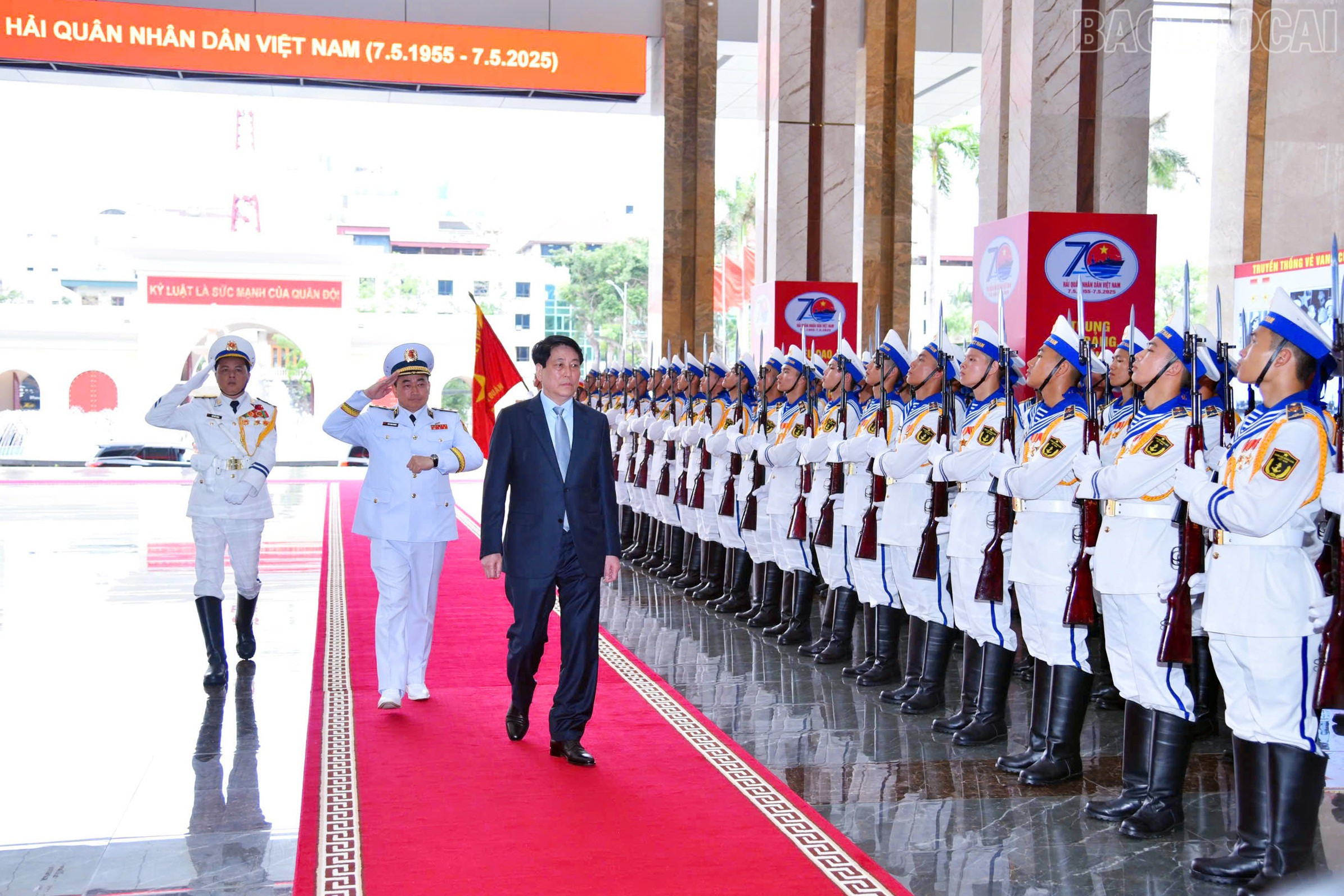 Chủ tịch nước Lương Cường dự lễ kỷ niệm. baolaocai-tr_1-duyet.jpg
