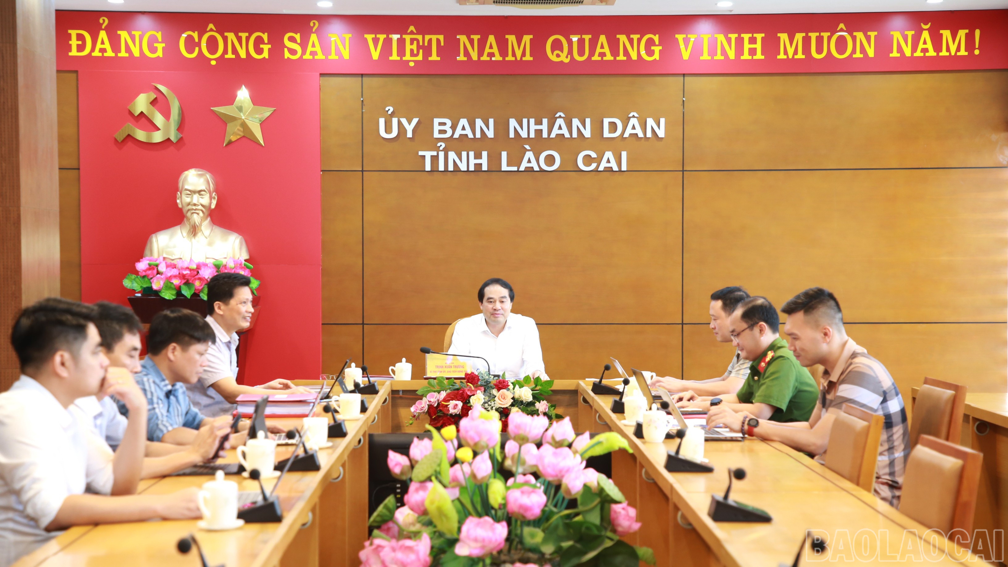 Quang cảnh tại điểm cầu Lào Cai. baolaocai-br_img-1488.jpg
