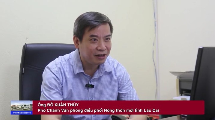 Ông Đỗ Xuân Thủy - Phó Chánh văn phòng điều phối Nông thôn mới tỉnh trả lời phỏng vấn trên truyền hình Báo Lào Cai điện tử. ong-thuy.jpg