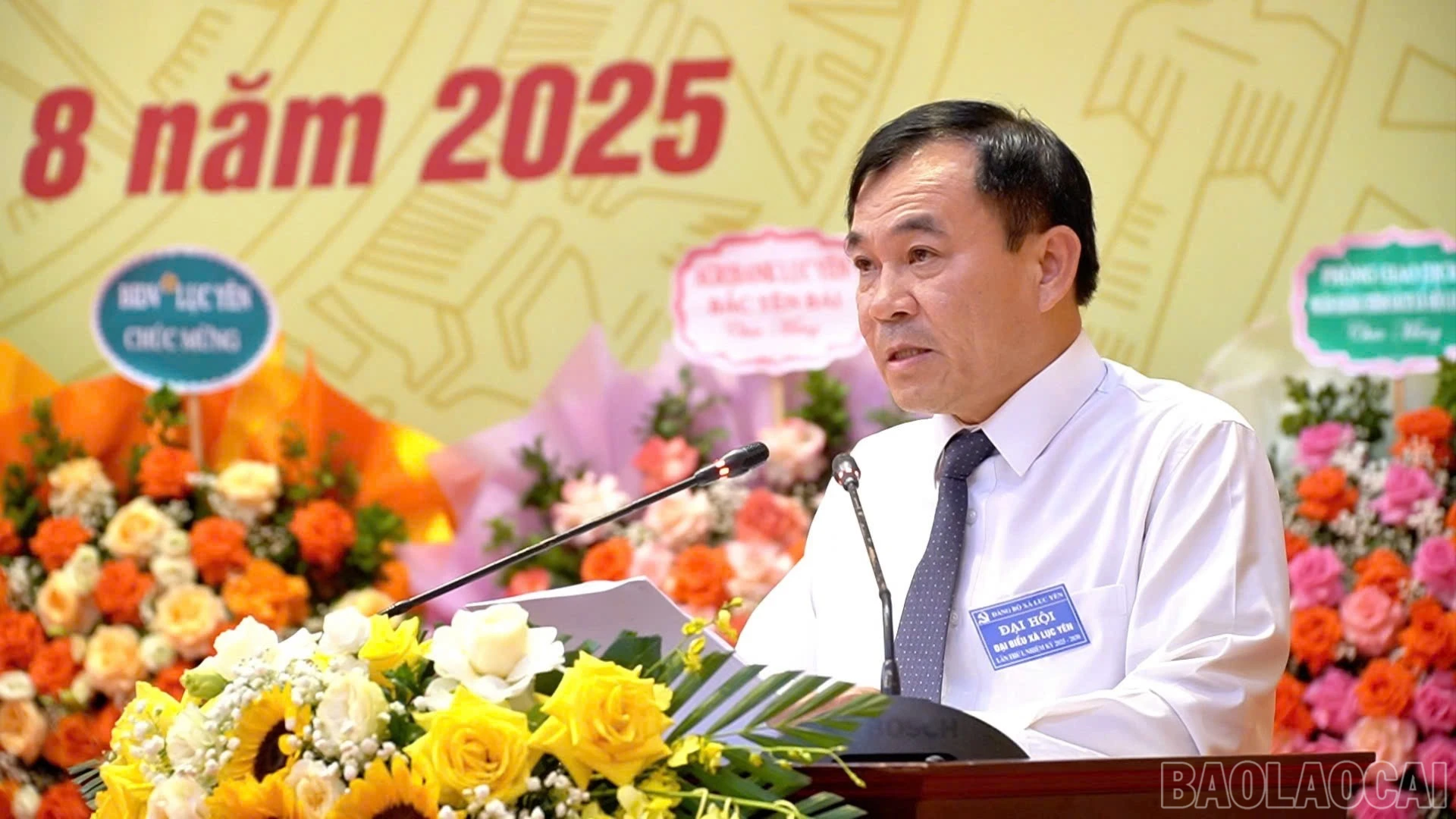 Đồng chí Phạm Toàn Thắng - Ủy viên Ban Thường vụ, Trưởng Ban Tổ chức Tỉnh uỷ phát biểu chỉ đạo tại đại hội.