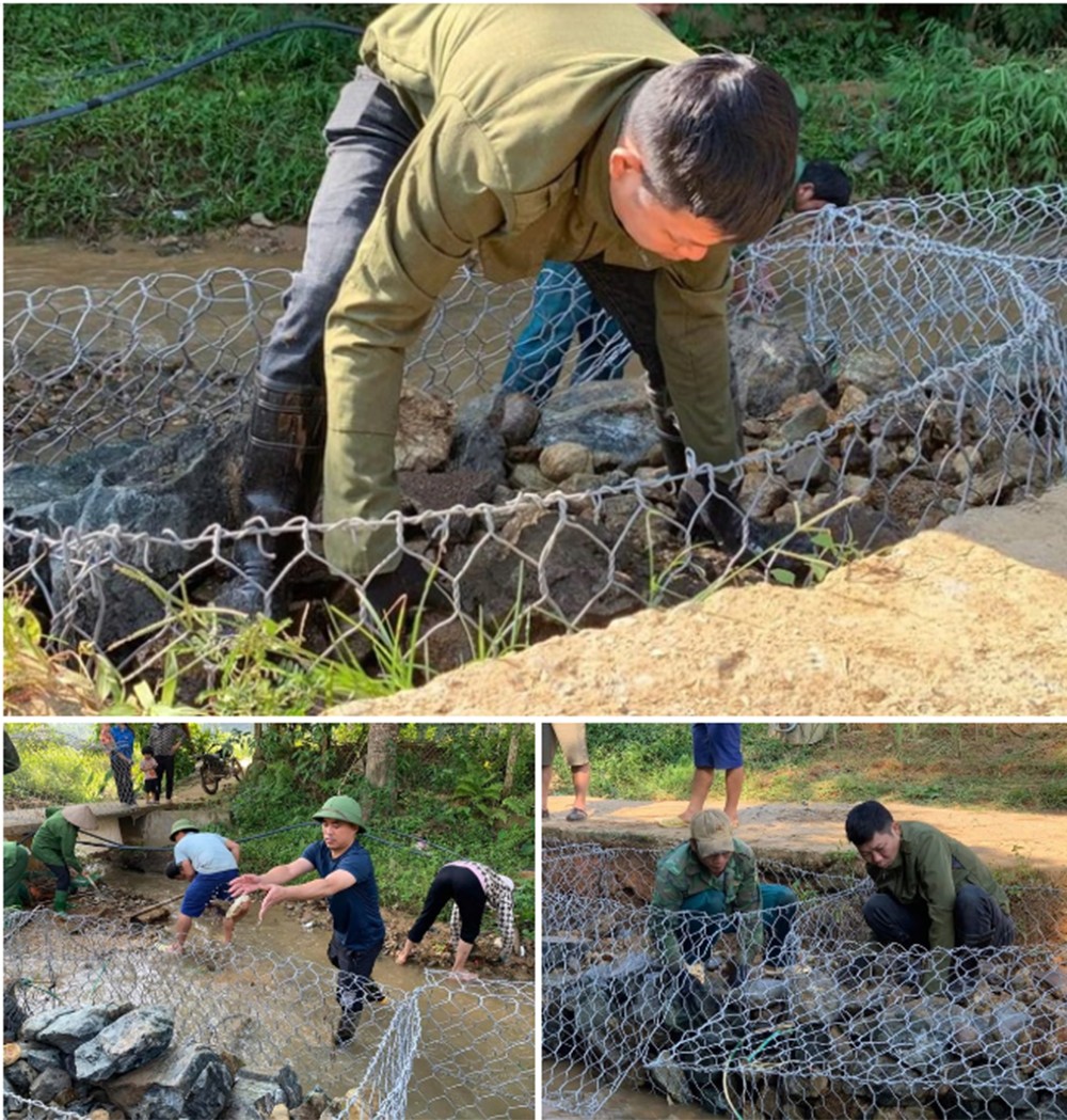 Đan rọ sắt, đập đá, xây kè vá đường ở Yên Bái ảnh 2