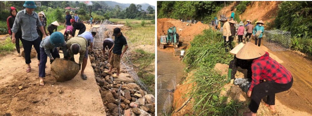 Đan rọ sắt, đập đá, xây kè vá đường ở Yên Bái ảnh 1
