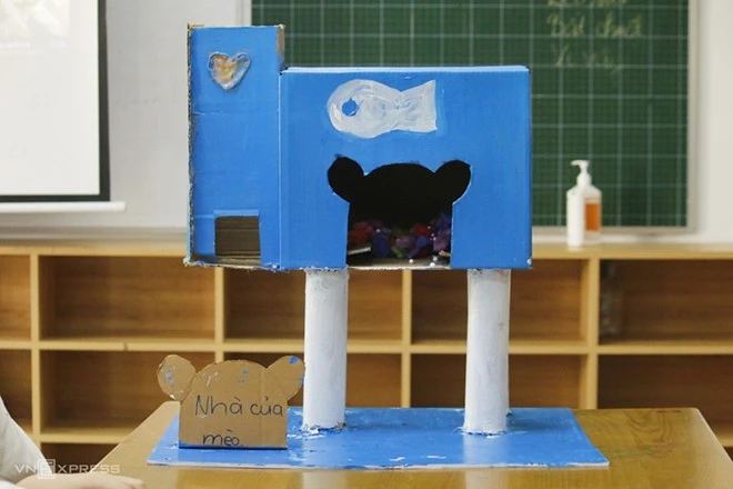Học sinh lớp 6 thiết kế, gọi vốn bằng dự án nhà cho mèo ảnh 1