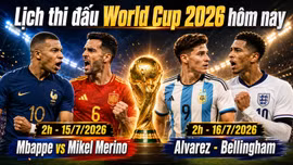 Lịch thi đấu World Cup 2026 hôm nay 13/7: Đếm ngược hai đại chiến bán kết