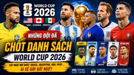 Brazil, Argentina, Anh, Pháp hé lộ đội hình đáng gờm tại World Cup 2026