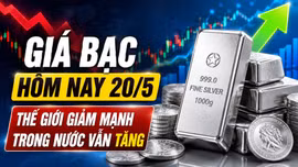 Giá bạc hôm nay 20/5: Bạc thế giới lao dốc, bạc trong nước vẫn tăng