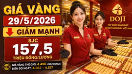 Cập nhật giá vàng hôm nay 29/5: Vàng SJC, BTMC, DOJI, PNJ tiếp tục giảm?