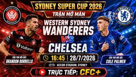 Link xem trực tiếp Western Sydney Wanderers vs Chelsea 16h45 hôm nay