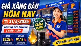 Cập nhật giá xăng dầu hôm nay 31/5: Dầu thế giới Brent, WTI hạ nhiệt