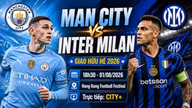 Man City vs Inter Milan 18h30 ngày 1/8: Link trực tiếp, nhận định dự đoán tỷ số