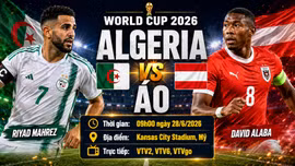 Algeria đấu Áo: Đội hình ra sân và nhận định dự đoán tỷ số