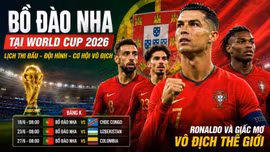 Lịch thi đấu Bồ Đào Nha tại World Cup 2026 mới nhất: Ronaldo và giấc mơ vô địch thế giới