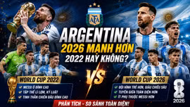 Argentina 2026 mạnh hơn hay yếu hơn đội vô địch World Cup 2022?