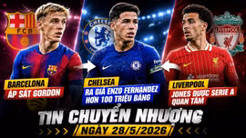 Tin chuyển nhượng hôm nay 28/5: Barcelona áp sát Anthony Gordon