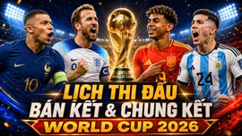 Lịch bán kết, chung kết World Cup 2026 mới nhất theo giờ Việt Nam