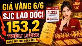 Giá vàng hôm nay 6/6: Vàng SJC, BTMC, DOJI, PNJ tiếp tục giảm?