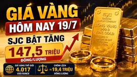 Giá vàng hôm nay 19/7: SJC tăng gần 1 triệu nhưng vẫn giảm trong tuần