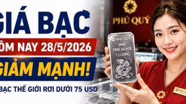 Giá bạc sáng 28/5 giảm sâu theo thế giới, nhà đầu tư lỗ nặng nếu “đu đỉnh”