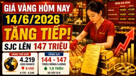 Giá vàng hôm nay 14/6: Vàng SJC, BTMC, PNJ, DOJI tiếp tục biến động?