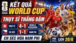 Kết quả, lịch thi đấu World Cup 2026 hôm nay 19/6 và 20/6: Thụy Sĩ thắng đậm, bảng A thêm căng