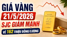 Giá vàng hôm nay 21/5: Cập nhật giá SJC, BTMC, DOJI, PNJ và vàng thế giới