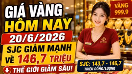 Giá vàng hôm nay 20/6: Vàng SJC, BTMC, DOJI, PNJ còn lao dốc?