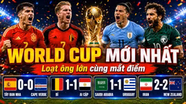Kết quả World Cup 2026 mới nhất: Bốn trận hòa, bảng G và H khó lường