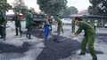 Ra quân sửa chữa, nâng cấp đường giao thông tại Khu công nghiệp Kim Thành