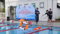 Tuyên truyền kỹ năng phòng, chống đuối nước và tổ chức giải bơi cho con cán bộ, chiến sĩ Công an