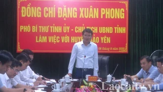 Chủ tịch UBND tỉnh Đặng Xuân Phong làm việc với huyện Bảo Yên