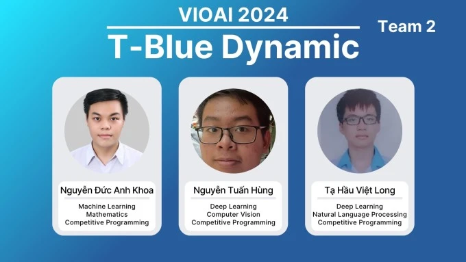 Ba học sinh trường Phổ thông Năng khiếu dự thi Olympic Trí tuệ nhân tạo quốc tế 2024.