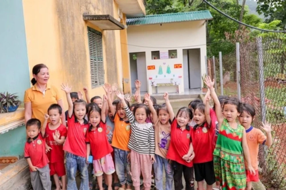 Học sinh mầm non dân tộc thiểu số sẽ được tăng cường ngôn ngữ tiếng Việt.