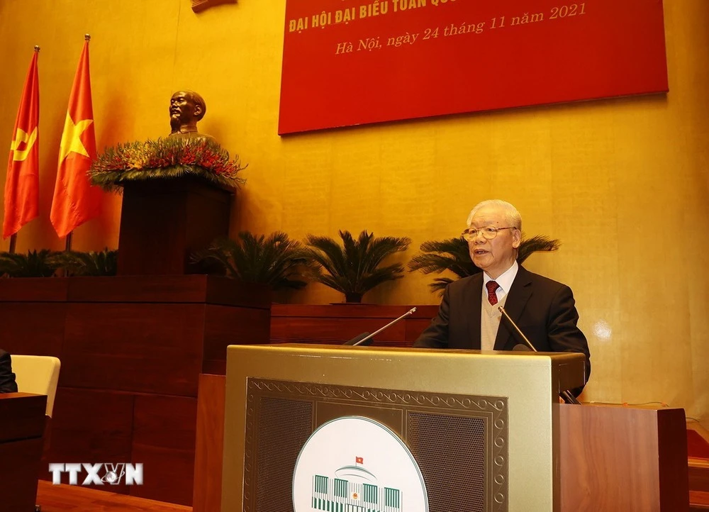 Sáng 24/11/2021, tại Hội trường Diên Hồng, Nhà Quốc hội ở Thủ đô Hà Nội, Tổng Bí thư Nguyễn Phú Trọng dự và phát biểu chỉ đạo Hội nghị Văn hóa Toàn quốc triển khai thực hiện Nghị quyết Đại hội Đại biểu Toàn quốc lần thứ XIII của Đảng.