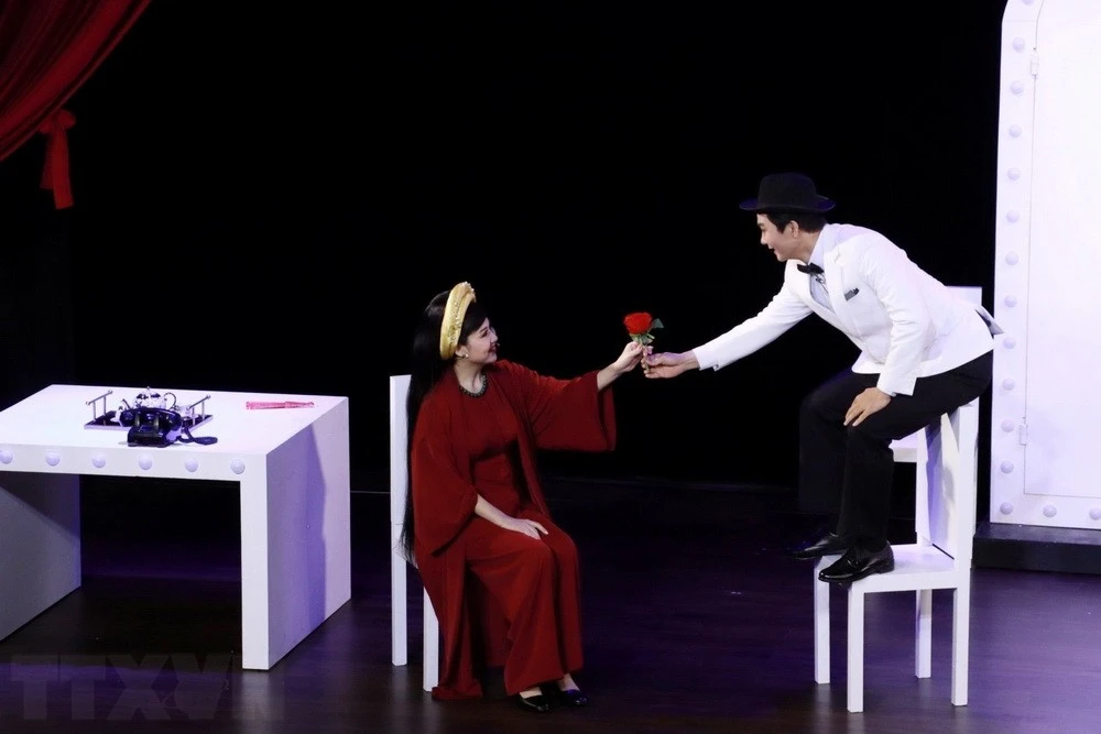 Một trích đoạn trong vở diễn "Giáng Hương" của Sân khấu Thiên Đăng.