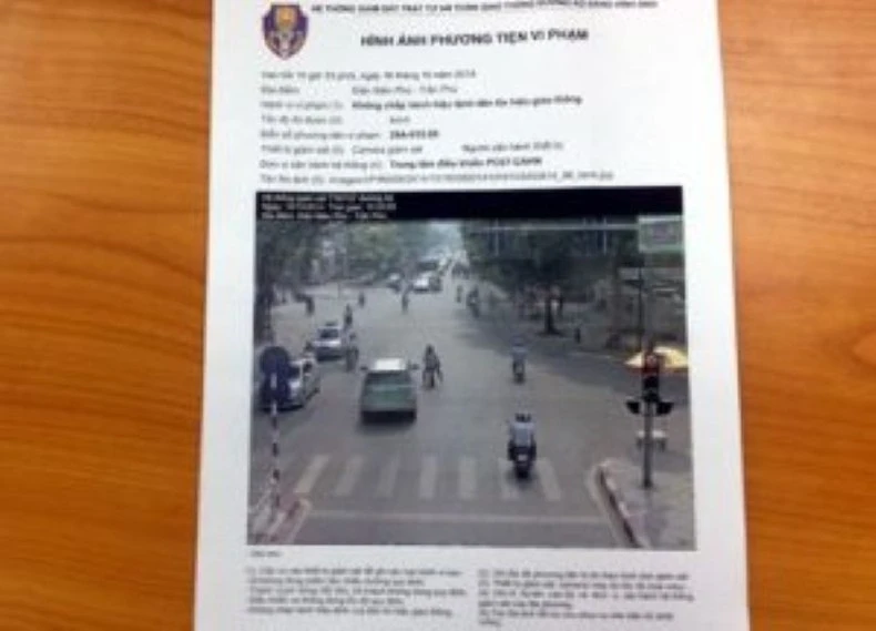 Các trường hợp "phạt nguội" đều được lực lượng Cảnh sát giao thông gửi thông báo bằng văn bản đến chủ phương tiện.