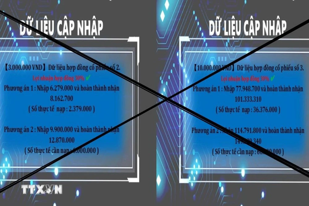 Các nhiệm vụ và lợi nhuận đối tượng gửi cho bà T.