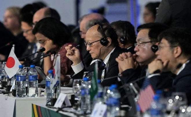 Các quan chức tham gia cuộc họp các bộ trưởng tài chính G20 tại Sao Paulo, Brazil ngày 28/2/2024.
