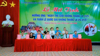 Mít tinh hưởng ứng Ngày thế giới không thuốc lá và Tuần lễ quốc gia không thuốc lá (25/5 - 31/5)