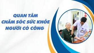 Quan tâm chăm sóc sức khỏe người có công