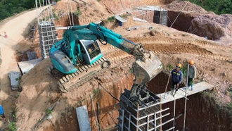 Thi công móng cột gói thầu số 2, Dự án đường dây 500kV Lào Cai - Vĩnh Yên