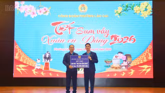 Công đoàn phường Lào Cai: Hơn 400 triệu đồng chăm lo Tết cho đoàn viên, lao động