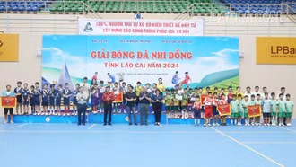 Đội bóng Trường Tiểu học Nguyễn Du vô địch Giải bóng đá nhi đồng tỉnh Lào Cai năm 2024